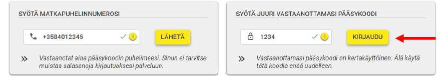 Tämä tapahtuu ohjeita seuraamalla: Asiakkaalle tulee kertoa, että hänen tulee rekisteröityä käyttäjäksi.