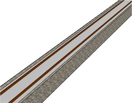 31 6.1. Radan päällysrakenne Päällysrakenteen geometriana käytetään geometriasuunnittelijan laskemaa mittalinja ja laatuvaatimusten mukaan tehdyn päällysrakenteen toteutusmalli muuttuu toteumamalliksi.