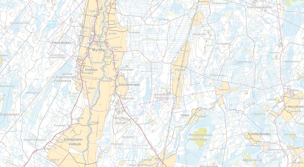 Perälä Pohjakartta ( C ) MML 2018 Suunnitellut JNRU