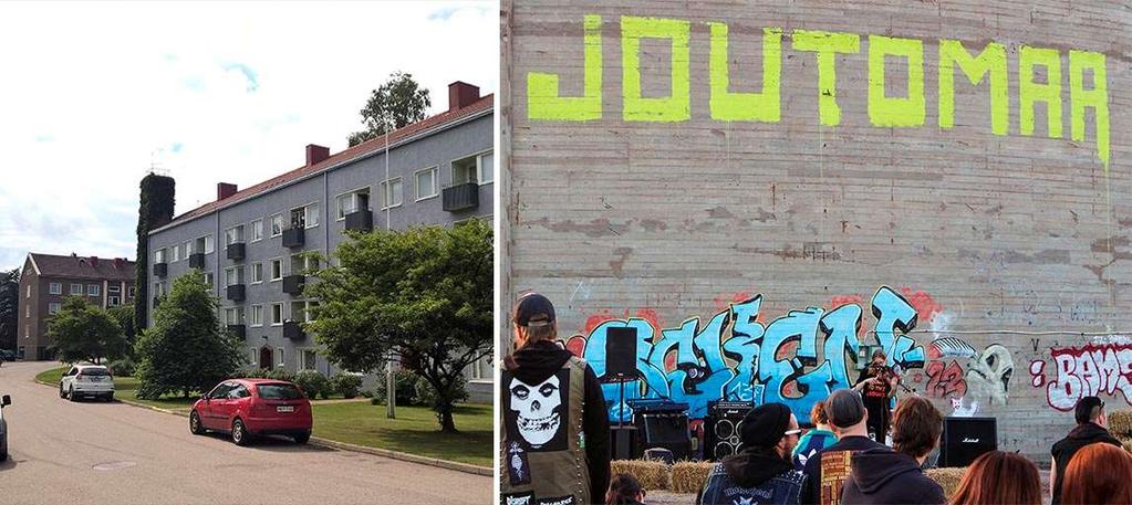 Kotkansaaren läntinen ranta-alue on palvelut ympäröivää yhdyskuntaa kulloisenkin tarpeen mukaan.