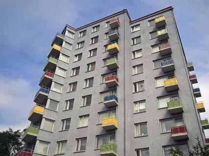 305970 Tornimainen, mielenkiintoinen asuinkerrostalo. Edustaa sodanjälkeistä ruotsalaisvaikutteista rakennuskautta. OYK 96 90. 7.