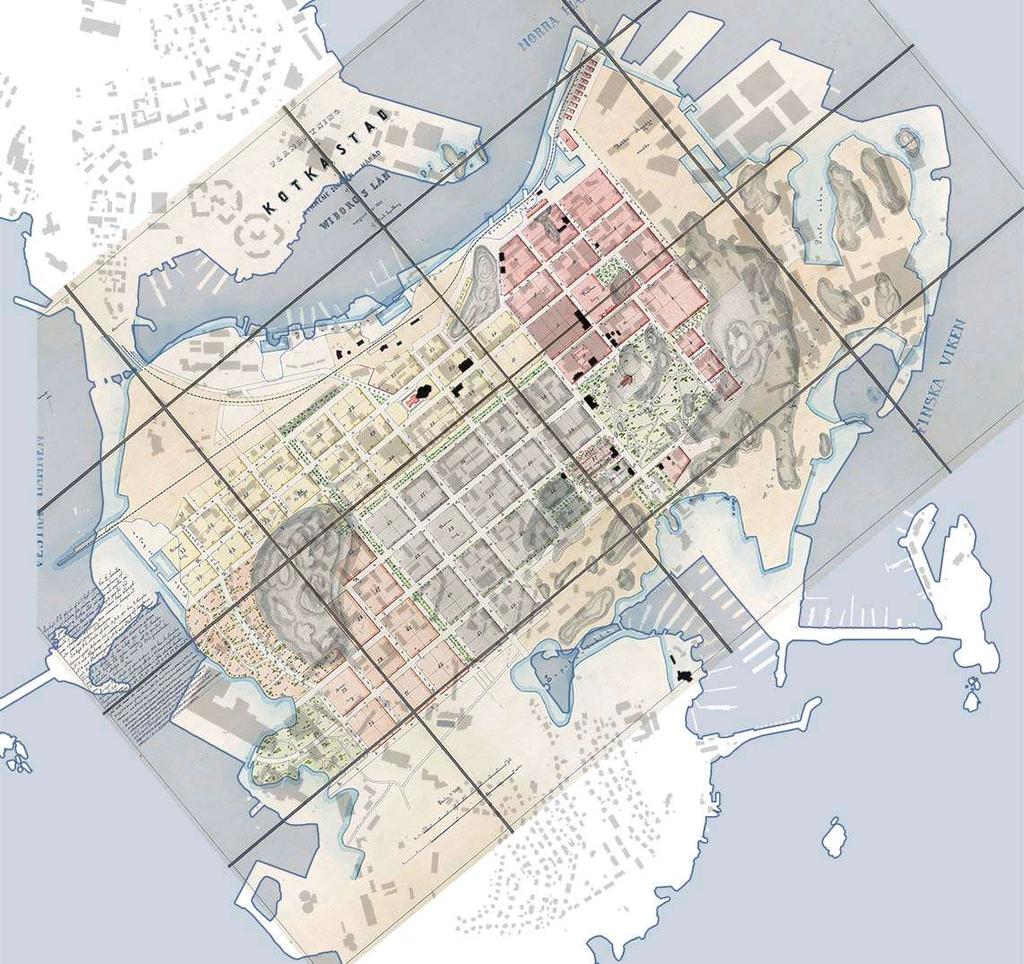 JÄRNEFELTIN ASEMAKAAVA 1879 Kaupungin perustamisen yhteydessä 1879 laadittiin ensimmäinen virallisesti vahvistettu asemakaava.