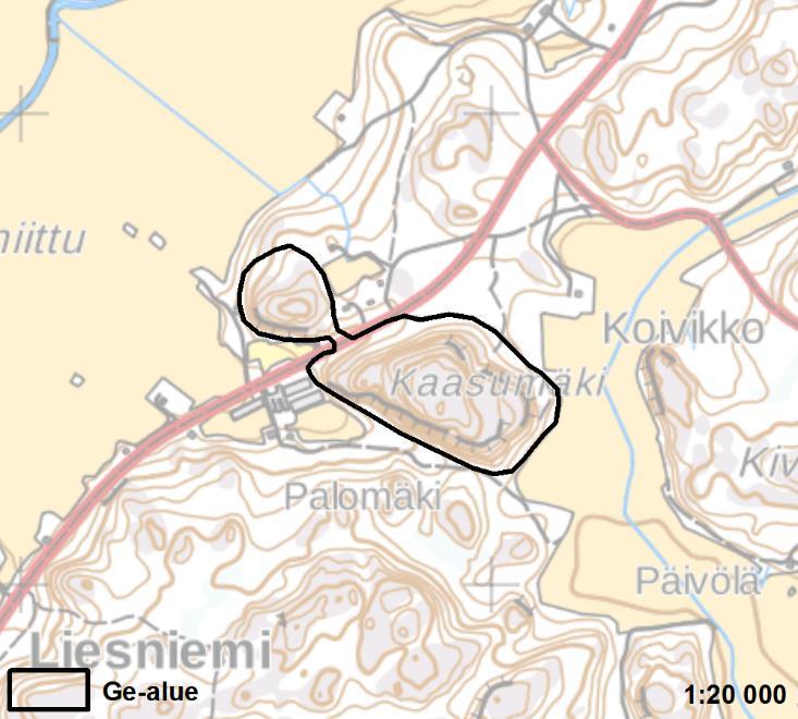 Lähde [11] Liite 1/106-107, Liite 2/57 KAASAVUORI-MUNAVUORI 2 Naantali 16 ha Ei muutosta Kaasavuori-Munavuori on maakunnallisesti arvokas kallioalue Naantalin Merimaskussa.
