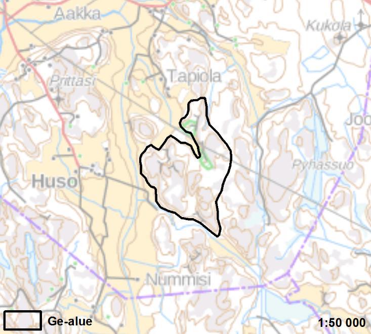 KALKKIMÄKI- MUURASSUONMÄKI 1 Paimio 88 ha Uusi alue Kalkkimäki-Muurassuonmäki on valtakunnallisesti arvokas kallioalue.