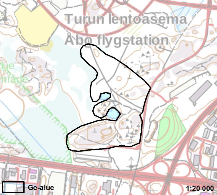 PIRUNPESÄN MUINAISRANNAT Arvokas harjualue 2 Turku 30 ha Uusi alue Pirunpesän muinaisrantojen arvokas harjualue sijaitsee Turussa, lentoaseman etelä- ja Pomponrahkan itäpuolella.