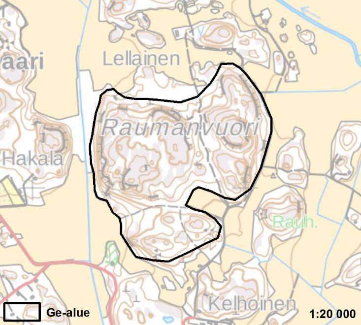 RAUMANVUORI 2 Masku 51 ha Ei muutosta Raumanvuori on maakunnallisesti arvokas kallioalue.