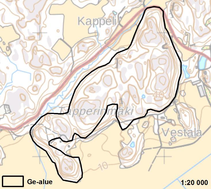 TAPPERINMÄKI 2 Sauvo 61 ha Ei muutosta Tapperinmäki on maakunnallisesti arvokas kallioalue itäisessä Sauvossa, Järvenkylässä.