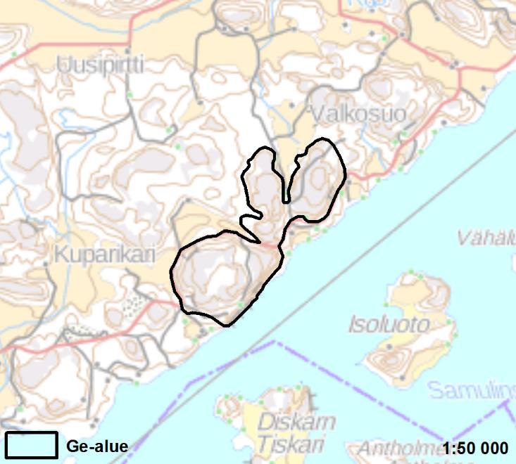 Lähde [11] Liite 1/131-132, Liite 2/69 UUTISKUVANVUORI 1 Naantali 9 ha Ei muutosta Uutiskuvanvuori on valtakunnallisesti arvokas kallioalue Naantalin Airismaan pohjoisrannalla.