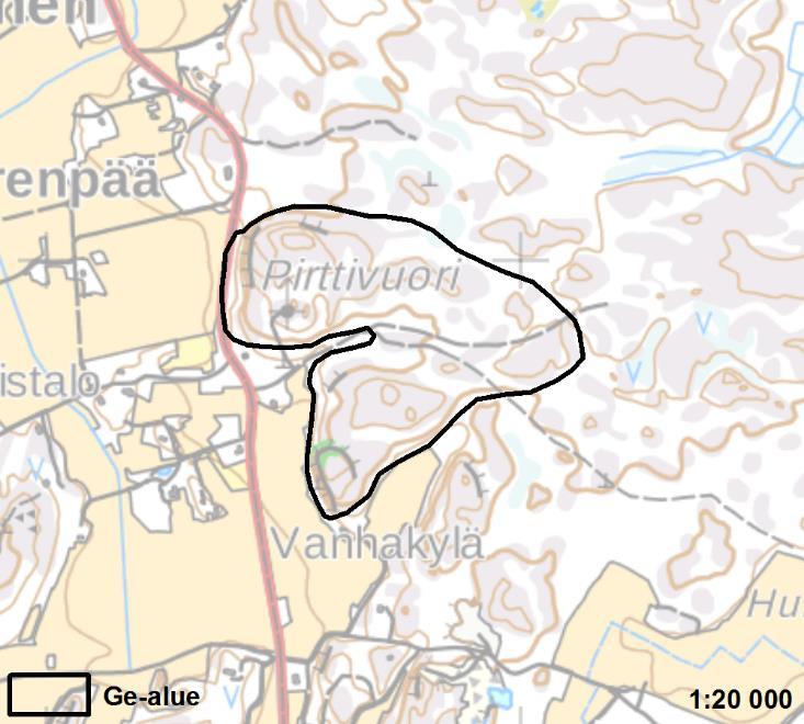 Länsipuolelta katsottuna Höyhösvuori erottuu korkeana metsäisenä selänteenä, ja lakiosasta erottuu vastaavasti puuston rajoittamia näköaloja länsipuolen pelloille.