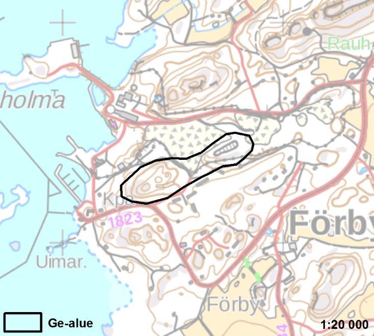 Lounaisosan laella on näköalapaikka, josta avautuvat hyvin edustavat, esteettömät maisemat pitkälle viljelysja metsämaisemaan.