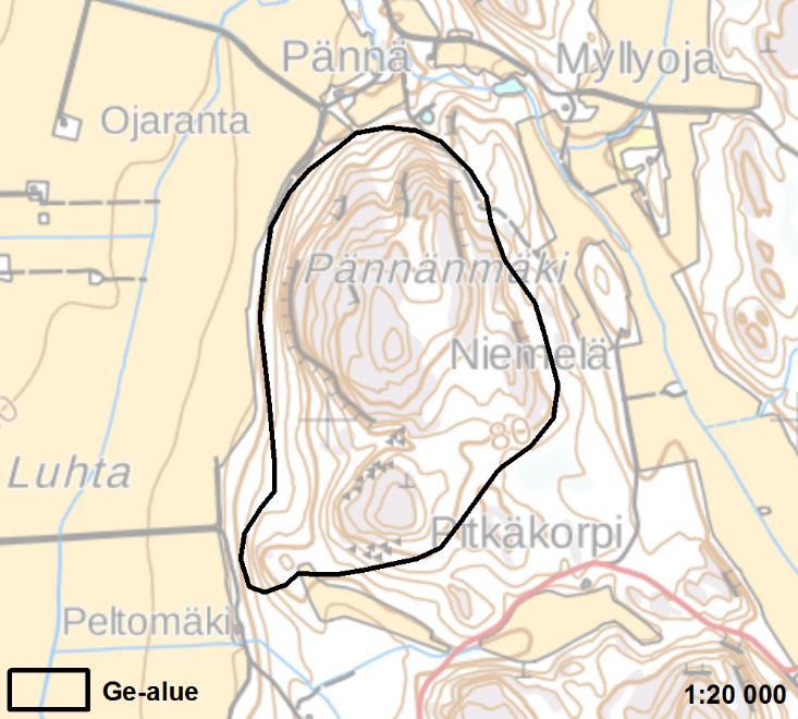 Lähde [11] Liite 1/148, Liite 2/78 PYÖLINMÄKI 2 Salo 22 ha Uusi alue Salon eteläosan Kaukassalon pohjoisrannalla sijaitseva Pyölinmäki on maakunnallisesti arvokas kallioalue.