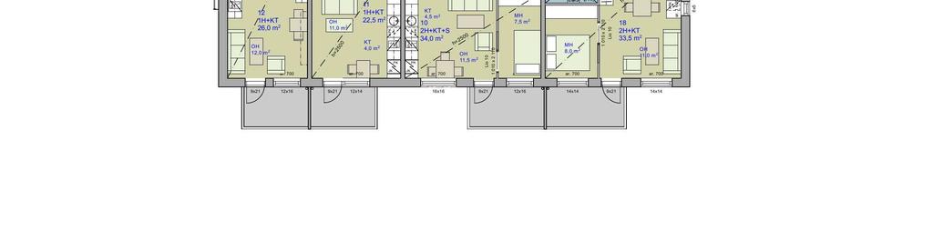 m² 10 2hs 34,0 m² 14 22,0 m²