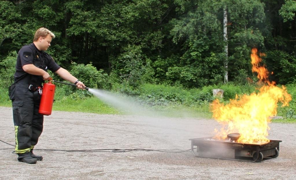 -Jätä peite paikoilleen. Näin varmistat, ettei tulipalo syty uudelleen. -Mikäli palo on lieden päällä, siirrä kattila pois kuumalta levyltä ja sammuta liesi. 5.