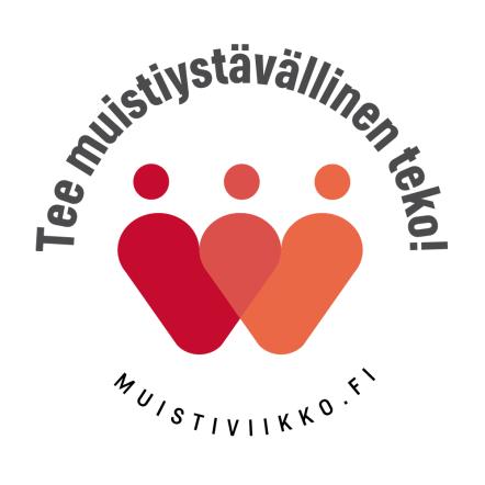 Muita tapahtumia Syyskuu 2018 on Maailman Alzheimer-kuukausi 10.9. Muisti-lehti 3/2018 ilmestyy muistiviikon teemanumero Muistiystävällisiä tekoja Muistiviikko viikolla 38 (17-23.9.), muistiviikko on Muistijärjestön tärkein toimintaviikko teemana Muistiystävällisiä tekoja 21.