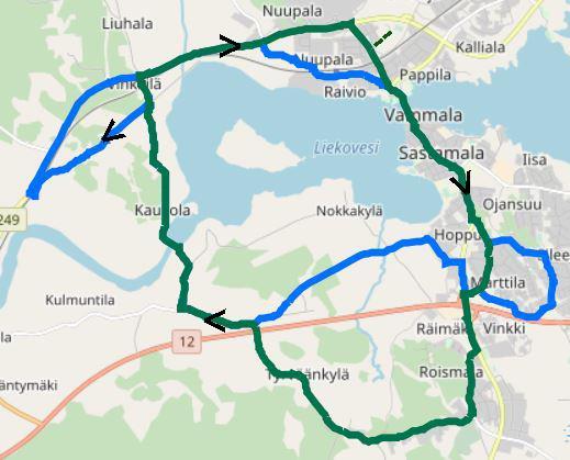 Aikatauluehdotus: Keskusta Kalliala Lousaja keskusta (+rautatieasema/teknikum) (kouluvuosi (10.8.-31.5.)) Ajopäivät ma ma-pe Tori 5.55 6.05 6.45 7.30 (7.50) 8.45 9.45 10.35 11.45 12.45 14.05 15.45 16.