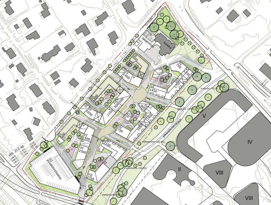 Katualueet Asemakaava mahdollistaa Laavatien perusparannuksen, jonka yhteydessä katualueelle voidaan sijoittaa puita ja kadunvarsipaikkoja.
