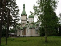 YMPÄRISTÖN NYKYLUONNE Kirkonkylä Ortodoksinen kirkko 1913-14, suunnittelija Ivan Kanninen, pyhitetty Pyhän