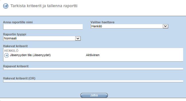 Yhdistyskäyttäjän tietopaketti 49/99 26.10.2017 3. Hakemalla vain aktiivisia jäseniä tulee seuraava hakutulos. Paina "Hae valituilla" 4.