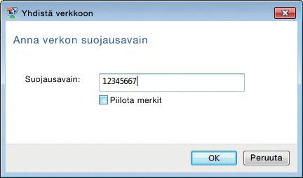 Valitse sen jälkeen verkko, jonka nimi on Mokkulan takakannessa (SSID).