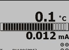 RTD Calibrator Näyttö Näyttö Kuvassa 4 näkyvät tyypillisen näytön osat.