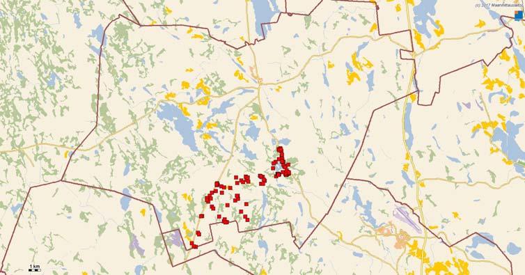 alue yhteensä 149 kpl