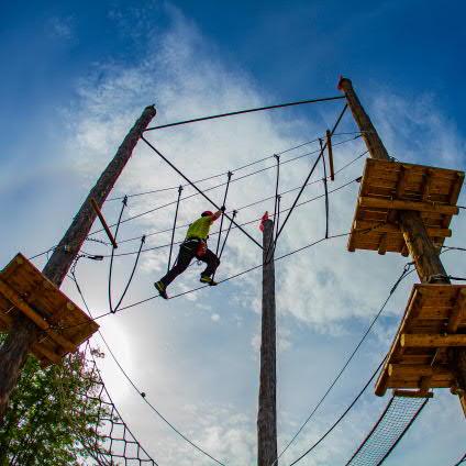 Outdoor activities in Laajavuori you can choose between: Adventure park 22 eur/