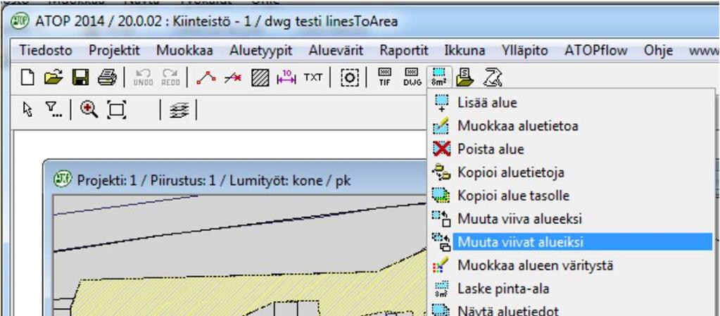 piirrettynä tietyllä tavalla. Avaa DWG kuva näytölle.