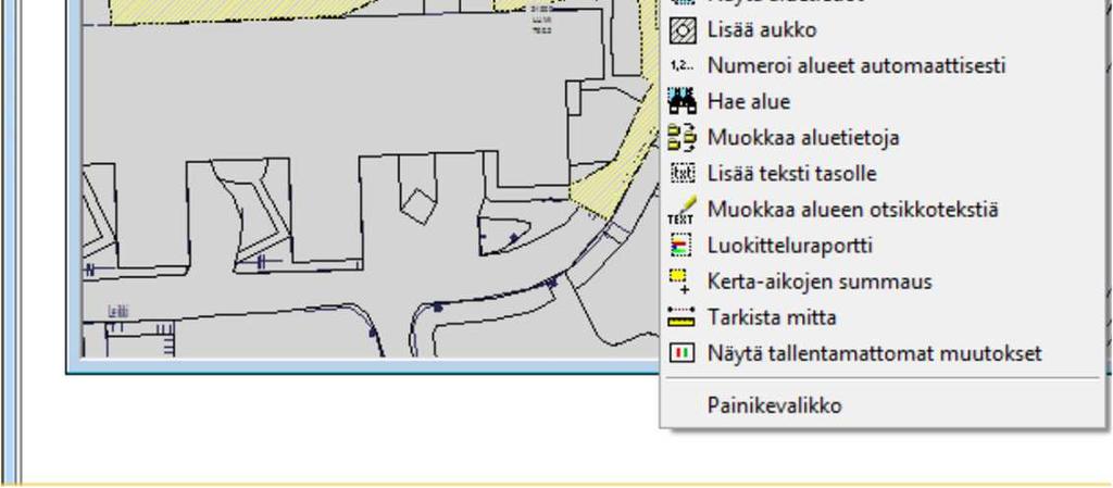piirustuksesta olet tuomassa. Klikkaa alueet painiketta valitse : Muuta viivat alueiksi.
