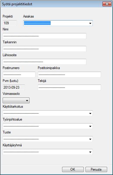Tilannekohtaiset ohjeet Kuvaprojektin luominen ja piirustuksen avaaminen Miten teen uuden