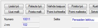 Työmäärälaskenta Uuden tilamallin lisääminen ja poistaminen Uuden tilamallin voi lisätä kolmella tavalla.