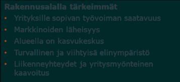 Voimakkaasti kasvavia aloja ovat informaatio-, rahoitus- ja liike-elämän palvelut, muut palvelut (kulttuuri, viihde ja virkistys, kotitalouksien palvelut) ja