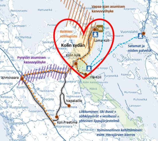 Koli-Treffeillä lanseerattiin kehittämisidea Kolin sydämestä ja siihen liittyvästä kehittämisvyöhykkeestä.