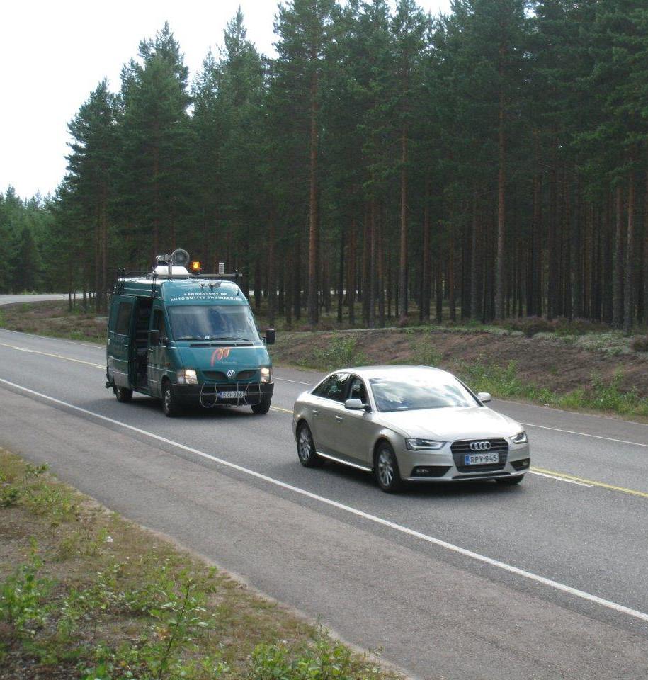 Chasing vehicles on road Roadside /