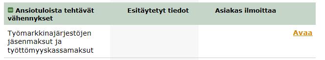 Veroilmoitus verkossa Näet esitäytettynä Verohallinnon tiedossa olevat tulo-, vähennys- ja varallisuustiedot.