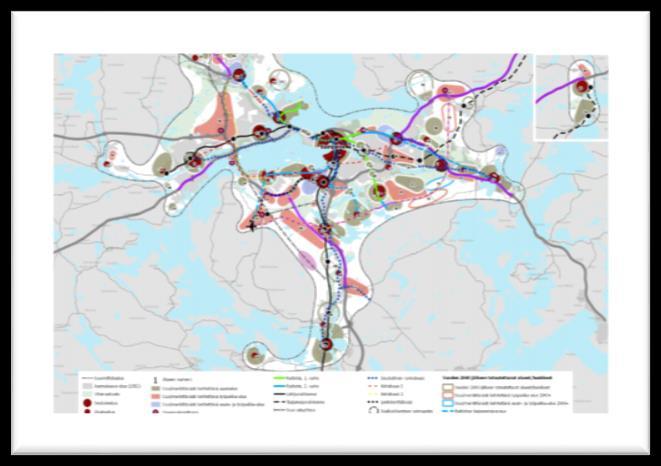 Kaavoitusohjelma 2018-2022 Rakennesuunnitelman 2040 tavoitteiden mukaisia täydennysrakentamisen kohteita kaavoitetaan erityisesti joukkoliikenteen
