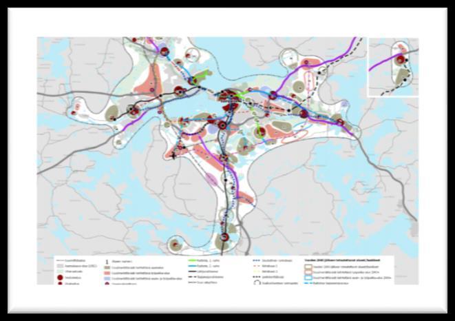 Kaavoitusohjelma 2018-2022 Rakennesuunnitelman 2040 tavoitteiden mukaisia täydennysrakentamisen kohteita kaavoitetaan erityisesti joukkoliikenteen