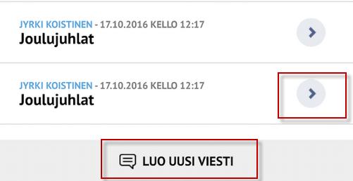 3.4 Viestit Viestit-osiossa nähdään Saapuneet-kansiossa olevat Helmi-viestit sekä voidaan lähettää uusia Helmiviestejä. Helmi-viestistä näet lähettäjän nimen, lähetysajan sekä viestin otsikon.