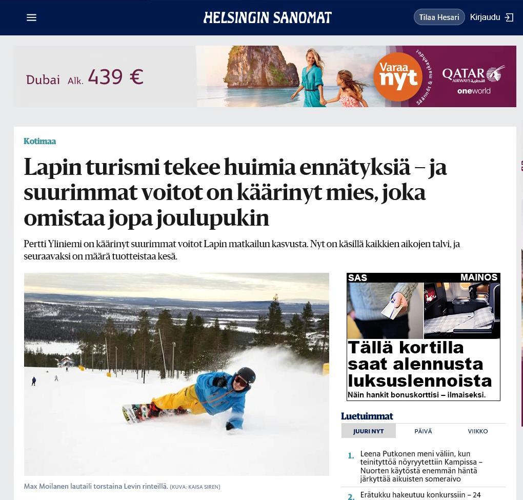 Saksalaisten hakiessa lomamatkaa 46% hakukerroissa