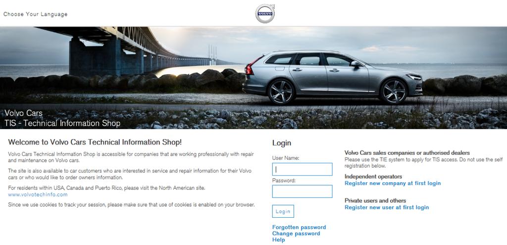 2 KIRJAUDU SISÄÄN TIS:iin pääsee sisäänkirjautumissivulta (http://tis.volvocars.biz/tis).