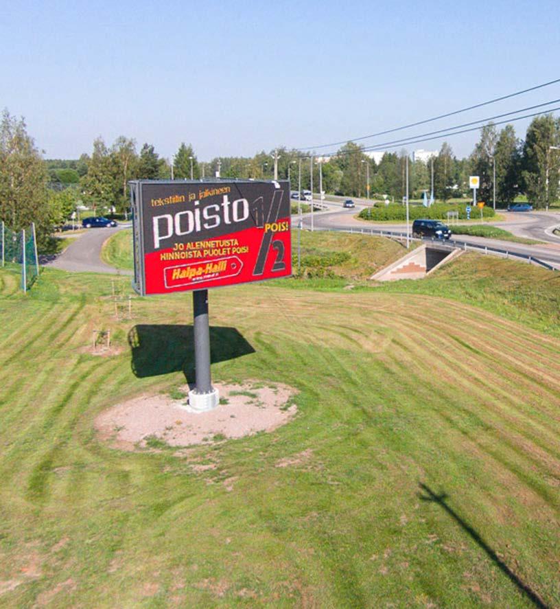 Mainos näkyy aina 6 skuntia krrallaan valitussa näytössä ja