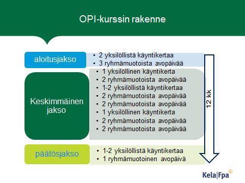 Yksilöllisten käyntikertojen määrä Kuntoutujan tarve yksilöllisiin käyntikertoihin voi vaihdella riippuen siitä, miten paljon hänen tilannettaan on selvitetty aiemmin tai onko hänellä säännöllisiä