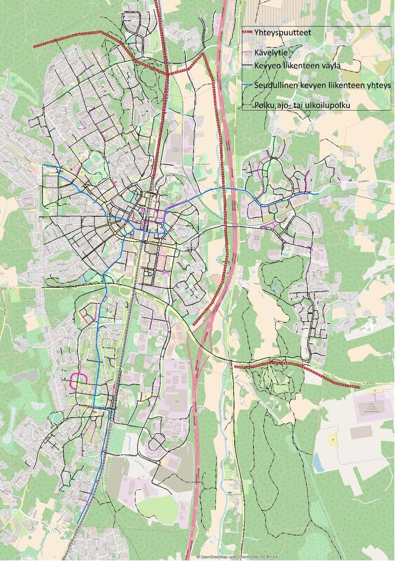 Keravan kevyen liikenteen verkosto Keravalla on yhteensä 180 kilometriä kevyen liikenteen väyliä.