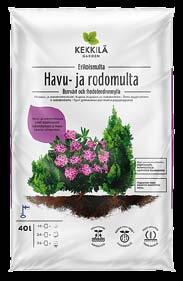 40 l 276 70 Mylla för barrväxter och rhododendron Mylla för barrväxter och rhododendron är speciellt anpassad för växter som kräver sur jord.