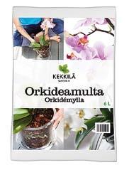 Sisäkasvituotteet / Inomhusprodukter Sisäkasvituotteet / Inomhusprodukter Orkideamulta Kekkilä Orkideamullan raaka-aineena käytetään puun kuorta.