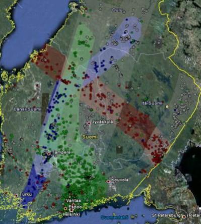 10 Kuva 3.3 Vuoden 2010 myrskyt.