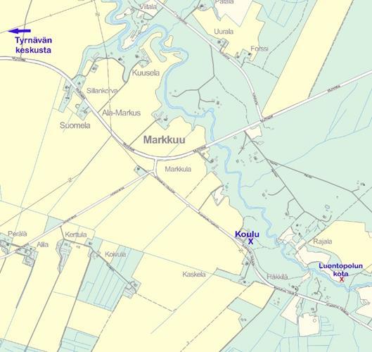 YLEISTÄ Markkuun kylä sijaitsee Tyrnävällä, noin 7 km Tyrnävän kirkonkylältä Muhokselle päin.