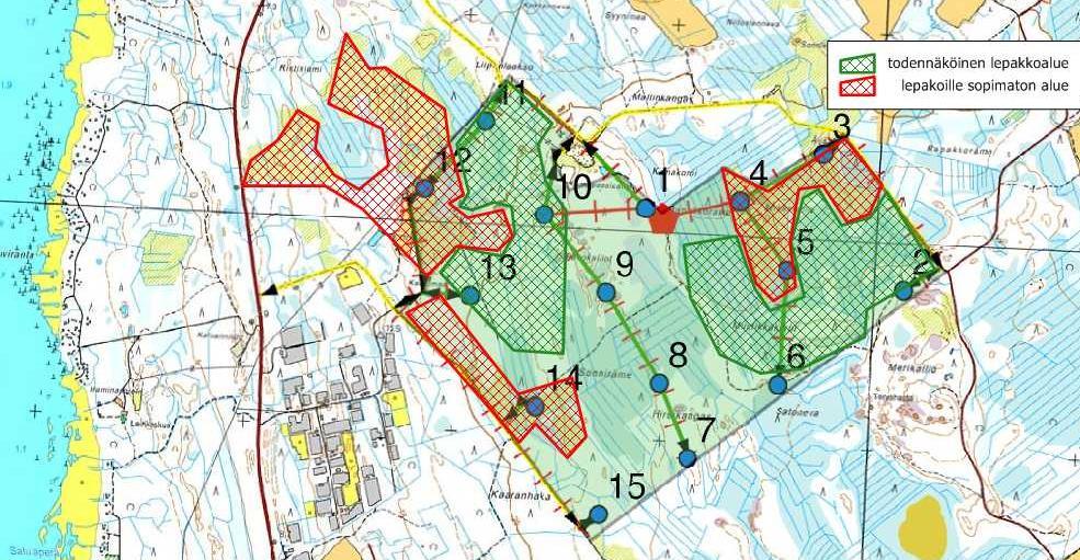 kävelty kartoitusreitti sekä lepakkohavainnot Jokelan