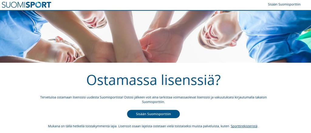 9. Profiilisi on valmis. Teit samalla profiilin Suomisportiin.
