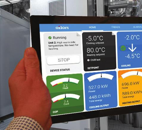 ChillHeat-tuotteet ja lisäoptiot Oilon ChillHeat -tuotteet ovat ulkomitoiltaan kompaktin kokoisia. Laitteiden huollettavuudesta ei kuitenkaan ole tingitty.