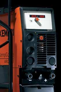 kärryn kanssa 115 kg KempGouge ARC 800 -virtalähteeseen voidaan liittää R10-kaukosäädin, jonka avulla talttausvirtaa voidaan säätää suoraan työkohteesta.